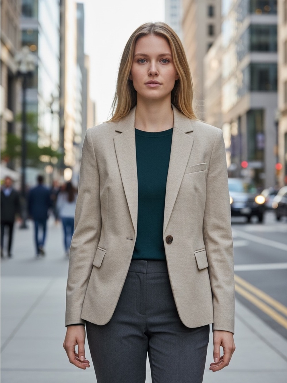 NEW NWT Ann Taylor Three-Piece Pant Suit w/ Matching Slim Skirt in Light Beige - Picture 9 of 16